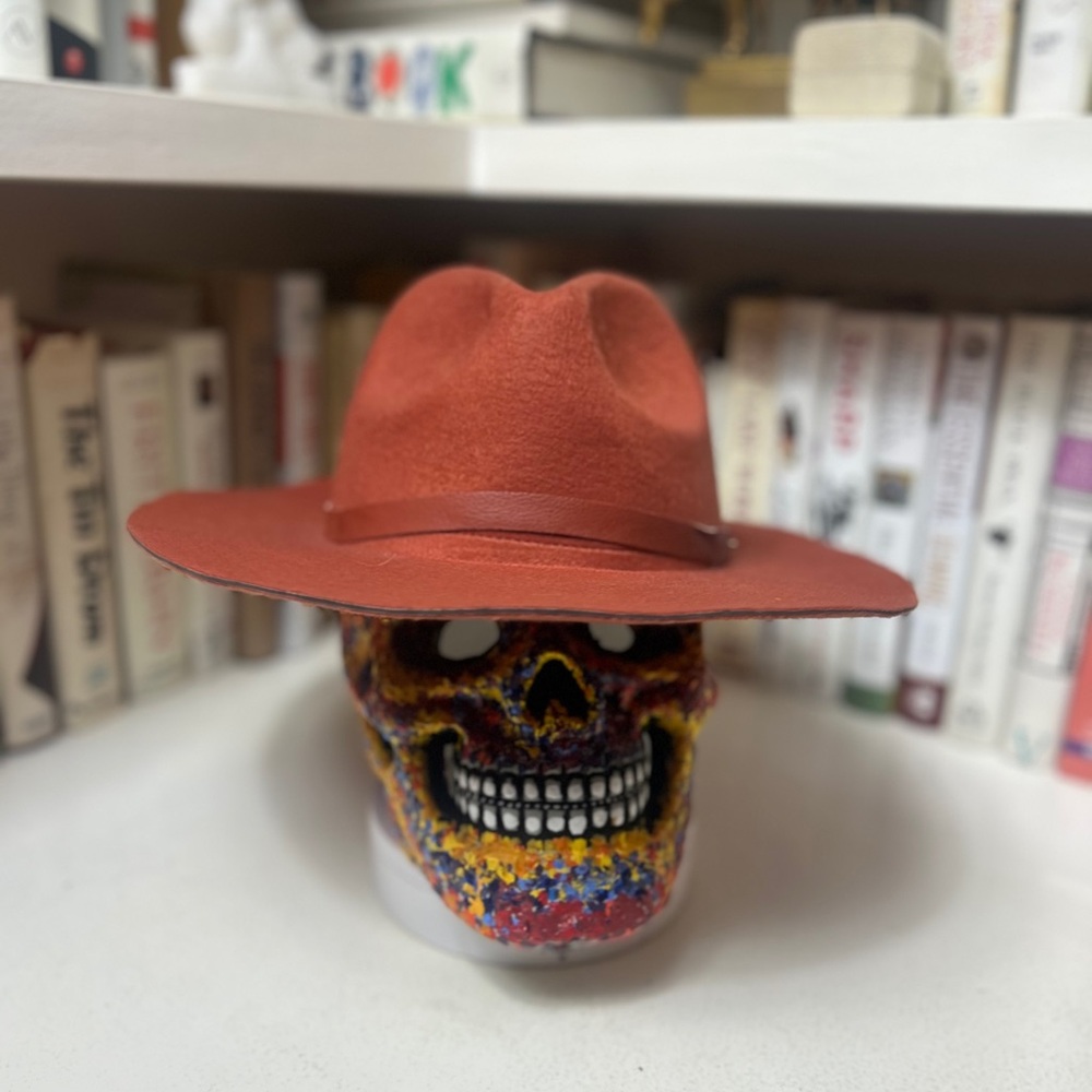 Orange XL Wide Brim Stiff Hat - Size 6 5/8 (54 cm) - Bold, Statement-Making Head